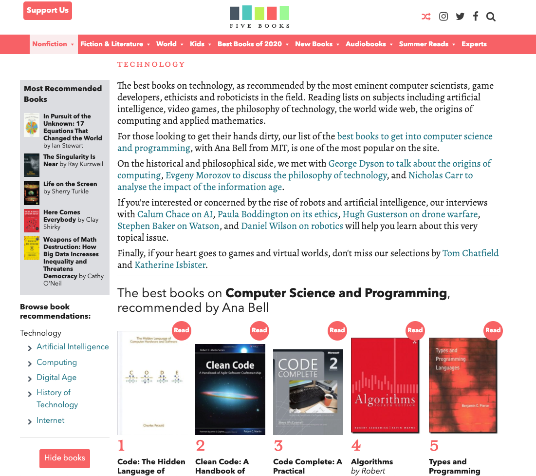 5 Books On Any Topic